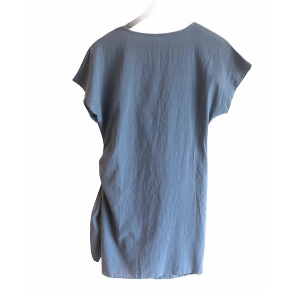 Blue Wrap Tie Dress - Picture 7 of 7